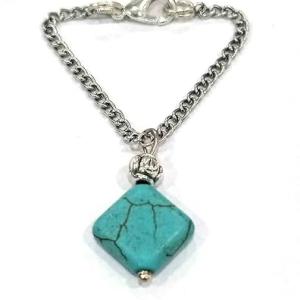 GURJARI JEWELLERS Turquoise Stone Adjustable Watch Charm for Women & Girls Jewellery Square