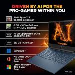 HP Victus AI Gaming Laptop, 31 TOPS, AMD Ryzen 5 8645HS, 6GB RTX 3050 (Upgradable 16GB DDR5, 512GB SSD) Microsoft365* Office2024