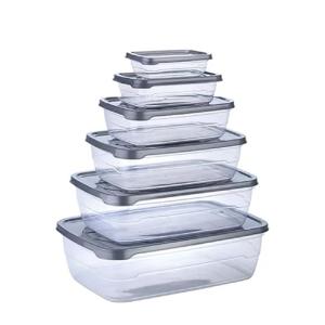 Dialust Rectangular Plastic Food Storage Container with Air Tight Lid Kitchen Container Meat Box Fridge and Freezer Storage Boxes Bowl