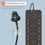Portronics Power Plate 7 with 6 USB Port + 8 Power Sockets Smart Electric Universal Extension Board Multi Plug