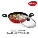 Pigeon by Stovekraft Mio Nonstick Aluminium 8 Pieces Non-Induction Base Kitchen Set - Red