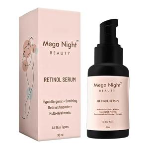 DermaShoap Mega Night Beauty Face Serum – Intensive Hydration & Skin Soothing Formula, Revitalizes for Smooth